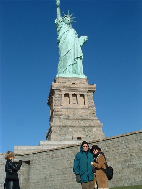 James and Sandra at Statue of Liberty