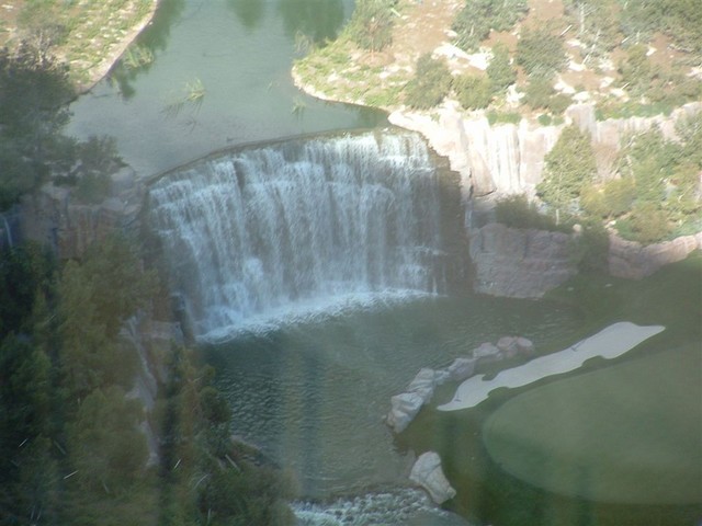 golf course waterfall