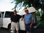Off to a good start, Robert Banks and Clarke Lucas at Clarke's house..

all pictures courtesy of C. Lucas