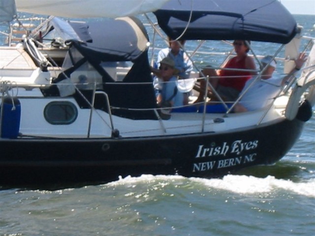 Irish Eyes, Bill and Adair Murdoch's boat