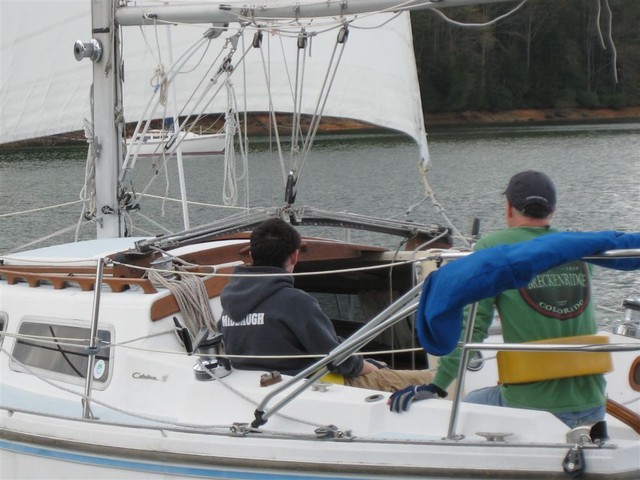 Doug and Stephen Middaugh on Slippery II, where's John and Billie??