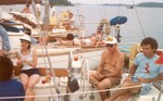 John Middaugh and Al Voskian (first boat, right side), rafting on the Chesapeake

(pictures this album courtesy of C. Lucas)