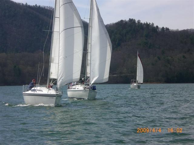Practice Race, Outside Lakeshore Marina Harbor, afternoon, April 4th