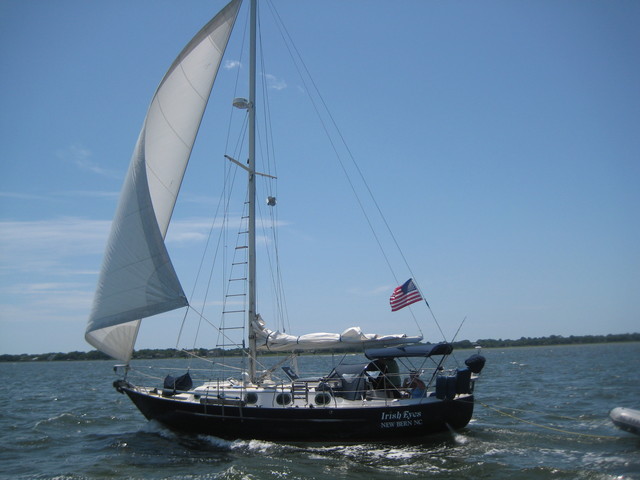 Murdochs enter Charleston Harbor, return to US from 2010 Bahamas trip, picture by S Little from deck of Ragtime