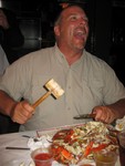 Dave Bryson enjoying meal at Craw Claw, St. Michaels