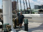 Dave Bryson aboard USS Constellation, Baltimore Inner Harbor