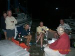 Back on the sailboat dock after Pig Roast on Saturday night