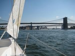 Sailing North Towards Brooklyn Bridge