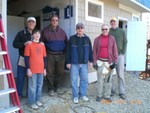 Group picture after working on front siding, Nov 23, not pictured C. Lucas, Greg Johnson, B. Murdoch, R. Kiser (Picture from C. Lucas)