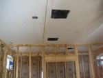 Ceiling installed, ready for overhead insulation