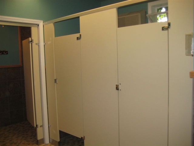 view to right entering women's bathroom, June 7, 2009