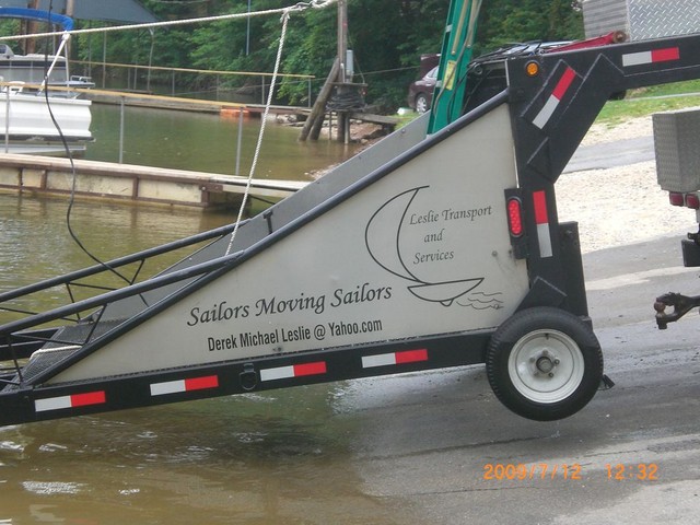 getting boat on trailer
