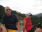 James Little and Jan Bryson on top of dam