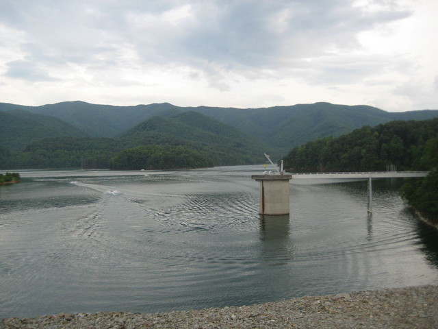 View from front side of dam