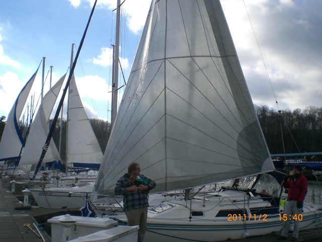 Drying the sails out, day after race, picture from C. Lucas