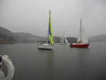 looks more like a rag than a spinnaker! picture from M. Galloway