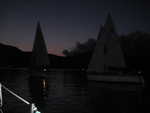 boats heading to observatory mark, lit with 360 white LED