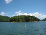 Island Mark, Looking West to East, 60 ft of water, N 36 19.632', W 82 05.090'